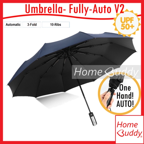 ⭐️SG⭐️ Umbrella AUTOMATIC UPF 50 UV Protections UV and Waterproof Coating Umbrealla READY Stocks SG. HomeBuddy