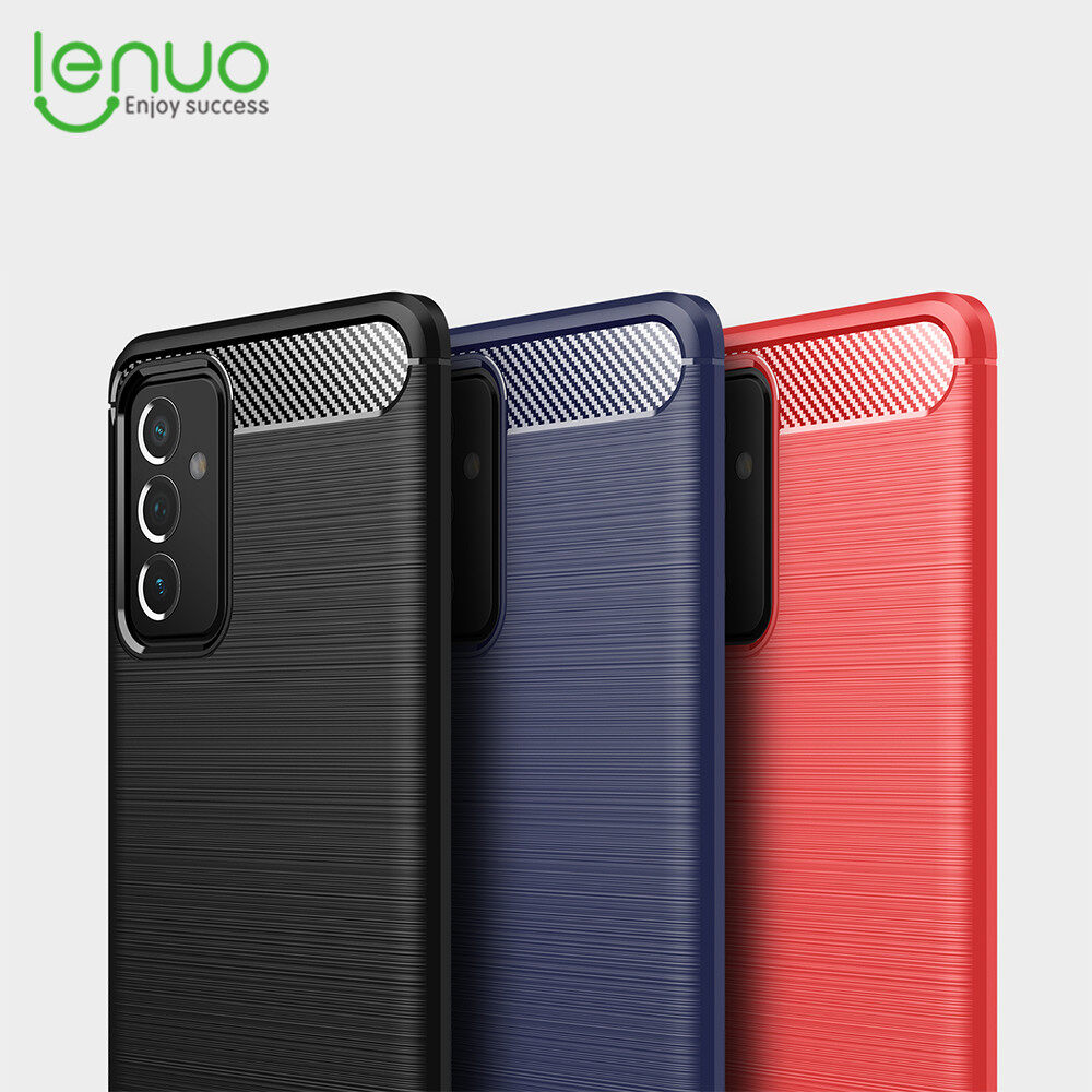 Lenuo Soft Case for Samsung Galaxy A82 5G / A22 5G / A22 4G / A30 Carbon Fiber Silicone Cases Brushed Anti-knock Cell Phone TPU Back Cover Casing