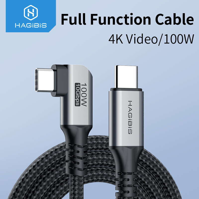 Hagibis USB C to USB C Cable USB 3.2 Gen 2 Type C Cable 10Gbps 4K 60Hz Video 100W PD Fast Charging Compatible for iPhone 16/15 Pro iPad Pro MacBook Pro/Air Samsung Galaxy Huawei Matebook iPad Pro Chro