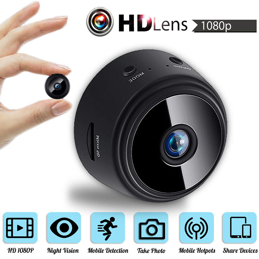 Beanie A9 V380 Pro 1080P Small HD Portable Mini WIFI IP Hidden Wireless Video Camera Camcorder Home Security Dvr Night Vision Motion Detection Video Loop Recorder for Car Drone Office