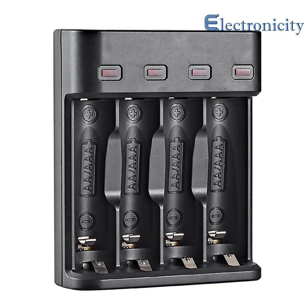 4 Slots Fast Charging Intelligent AA/AAA Rechargeable USB Battery Charger