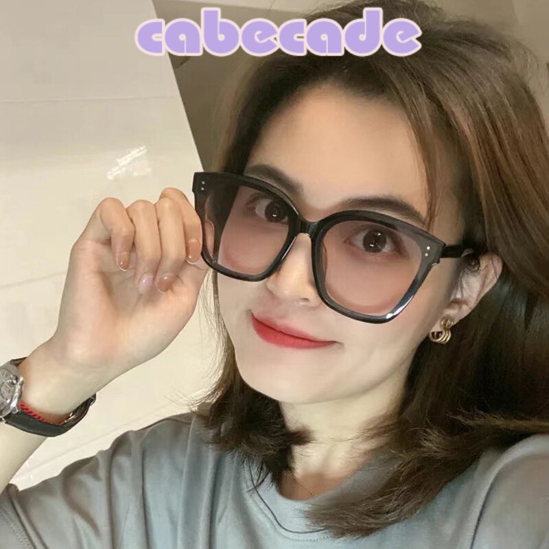 Cabecade New sunglasses star men and women with the same fashion trendy gradient color large frame face small sunglasses photo sunglasses