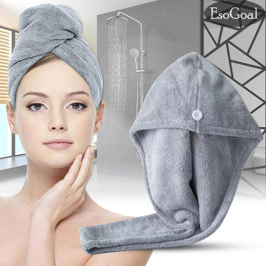 EsoGoal Dry Hair Cap Microfiber Quick Dry Towel Magic Hair Towel Wrap for Women