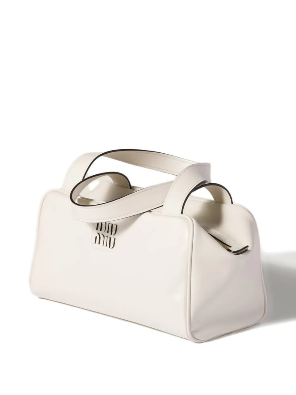 Miu Miu Leather top handle zippered tote